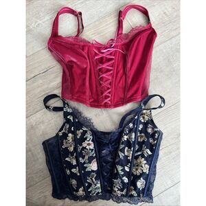 Victoria's Secret Corset Bra Bustier Lingerie Dream Angels Strappy Lace Medium S